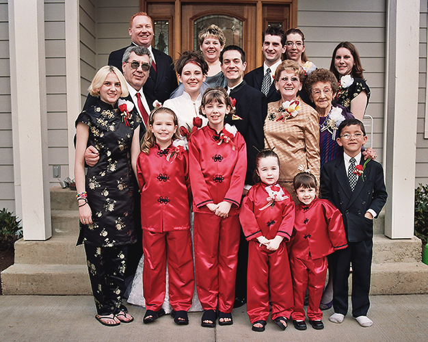 All of my family at my wedding. (Top Row: Jay, Tammy, Harry, Jenifer, Katee. Second Row: Terry, Irene, Caleb, Phyllis, Vonda Front Row: Terice, Taylor, Lyndze, Malorie, Tristana, Ryan)